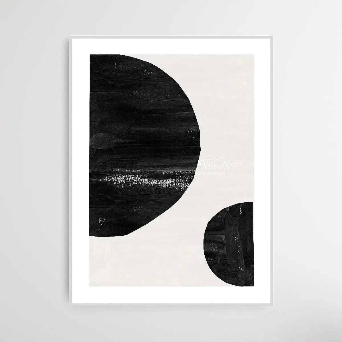 Abstract Modern Shapes Poster Black Color 2 - Abstract Print Collection