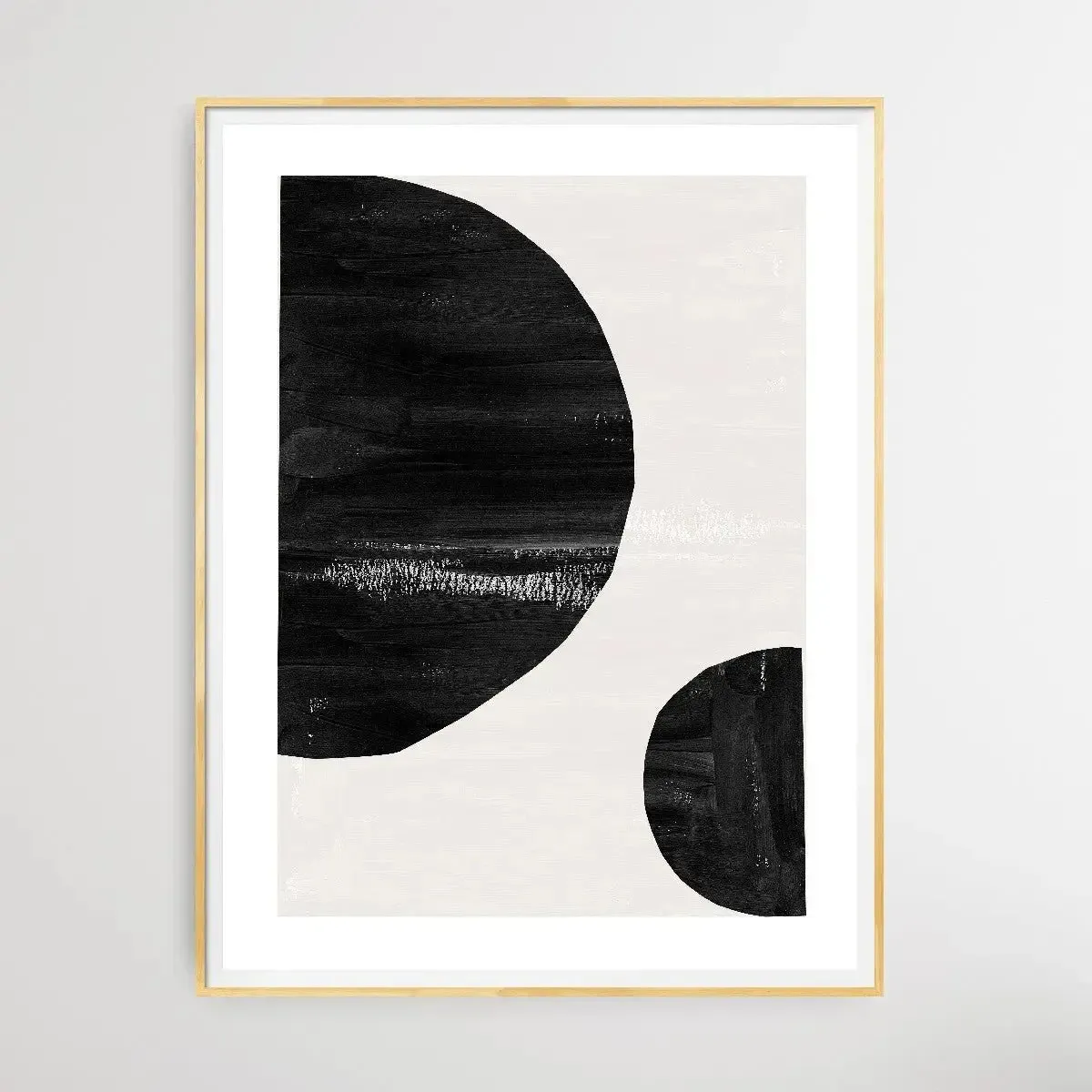 Abstract Modern Shapes Poster Black Color 2 - Abstract Print Collection