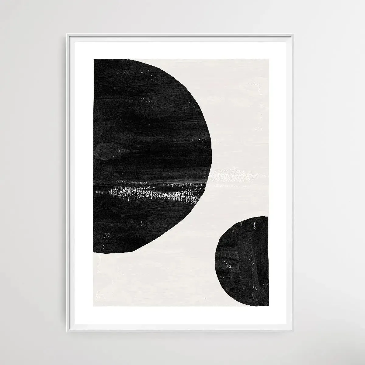 Abstract Modern Shapes Poster Black Color 2 - Abstract Print Collection