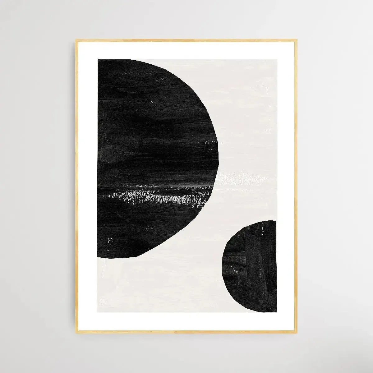 Abstract Modern Shapes Poster Black Color 2 - Abstract Print Collection