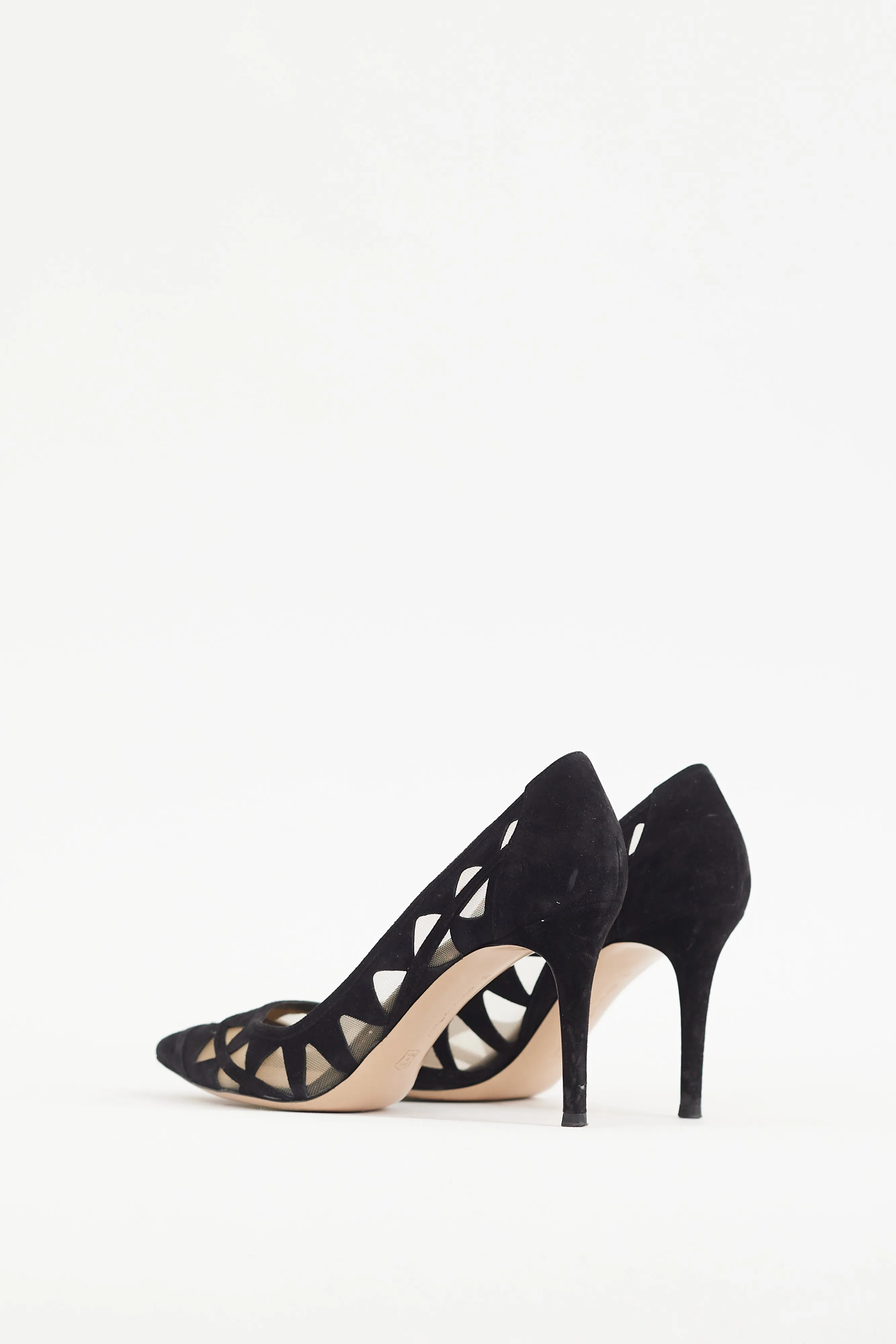 Black Suede & Mesh Maxine Pump