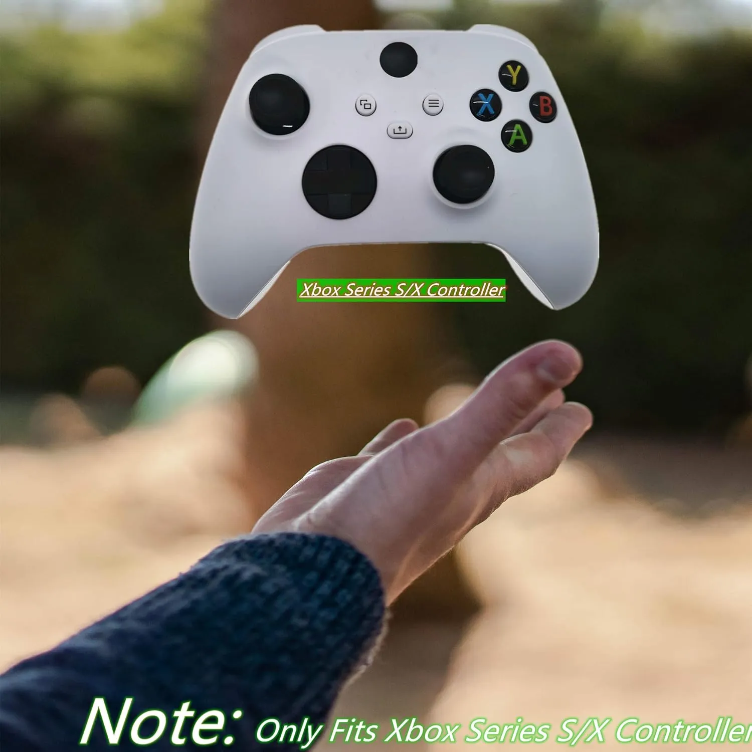 Cabuas 2pcs Silicone Skin Case Grip Cover for Xbox Series X/S Controller, Rubber Protector with 6pcs Thumb Joystick Grips, Anti-Slip, Comfortable Gaming Experience