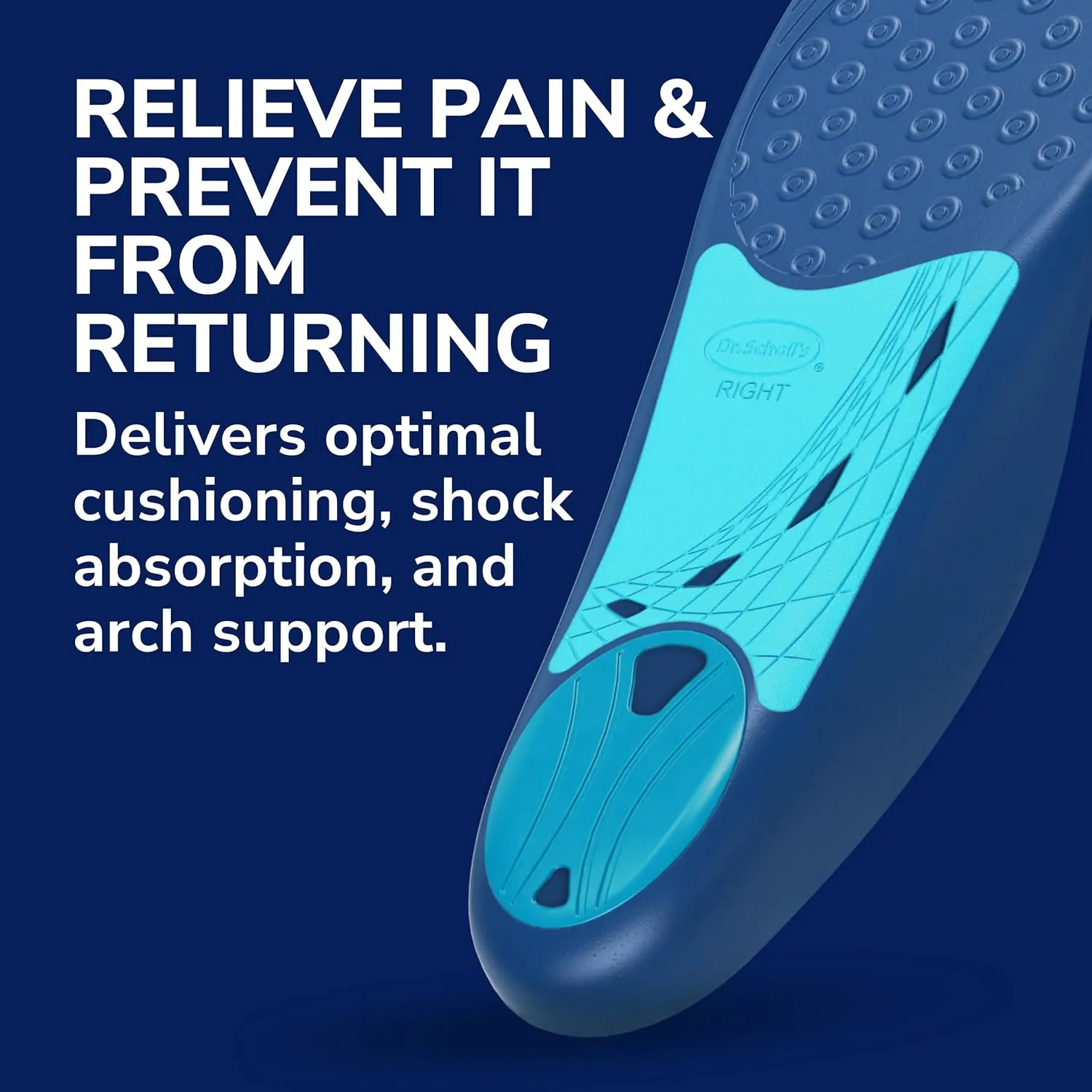 Dr. Scholls Plantar Fasciitis Pain Relief Orthotic Insoles, Immediately Relieves Pain: Heel, Spurs, Arch Support, Distributes Foot Pressure, 1 Pair