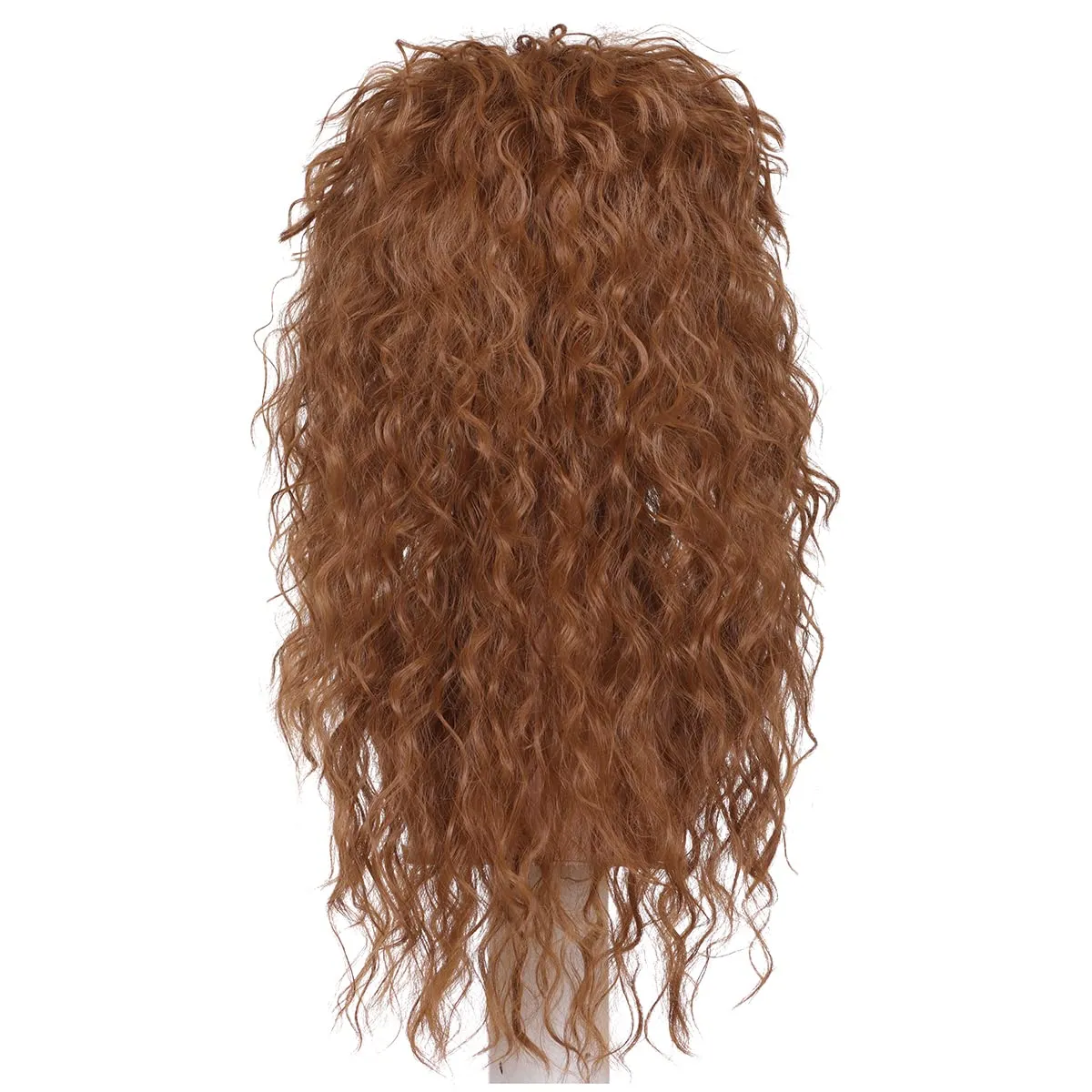 FantaLoonk Brown Wave 80s Wig 70s Halloween Mullet Cosplay Wig for Men