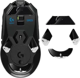 immoenuc Glass Mouse Skates for Logitech G903 Lightspeed Wireless Gaming Mouse Feet Pads Smooth Durable Game Mice Accessories Slimmer Toughened Glass Fabrication (Earth Pattern)