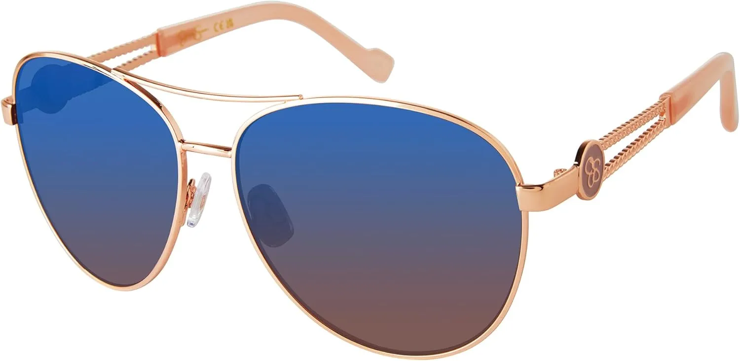 Jessica Simpson Women's J5596 Classic Metal Aviator Pilot Sunglasses with UV400 Protection