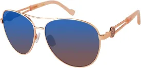 Jessica Simpson Women's J5596 Classic Metal Aviator Pilot Sunglasses with UV400 Protection