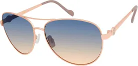Jessica Simpson Women's J5596 Classic Metal Aviator Pilot Sunglasses with UV400 Protection