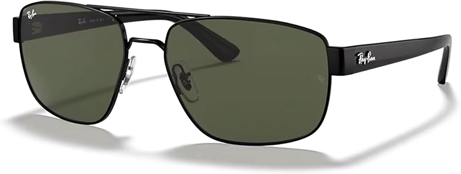 Ray-Ban RB3663 Rectangle Sunglasses for Men   BUNDLE With Designer iWear Complimentary Eyewear Kit